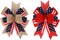 Patriotic Bows for Wreaths Large Burlap Red White Blue Stripe Stars Bow for 4th of July Independence Day Decor,Decorations Bunting Indoor Outdoor Decor and Patriotic Party (12”x9.4 inch)